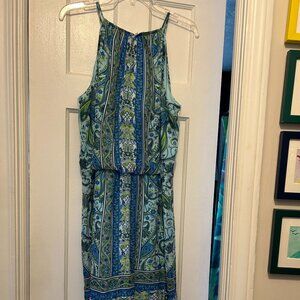 Blue paisley summer dress